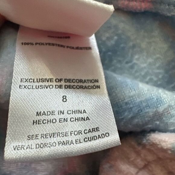 Girls Rule Tie Dye Fleece 2pc Set- Sweatshirt Jogger Pants Sz 8 Pink/blue Sequin - Picture 6 of 7